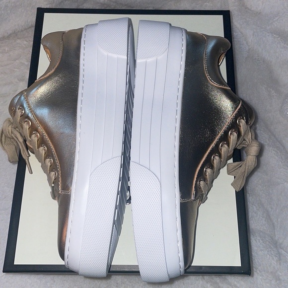 NWT J/SLIDES AMANDA Gold Leather - Picture 13 of 15